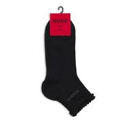 Kurzsocken HUGO UNDERWEAR, Herren, Gr. 35-38, schwarz 001, Baumwollmischung, normal, Socken, mit gewellter Kante, Rippstruktur (32733546-35) schwarz 001