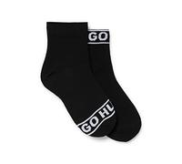 HUGO Zweier-Pack kurze Socken mit Logo-Bündchen - Style 2P SH LOGO CC W, 50469291 Schwarz 35-38