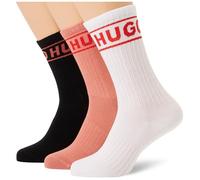 HUGO Damen 3p Qsrib Sporty CC W 10260645 Quarter_Socks