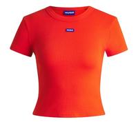 HUGO Damen Baby Tee B Slim-Fit Cropped T-Shirt aus Stretch-Baumwolle