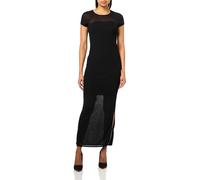 HUGO Damen Crew Neck Sheer Detail Ribbed Dress Lässiges Kleid