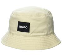 HUGO Damen Fischerhut mit quadratischem Logo, Baumwolle, Navajo White Cream, S/M