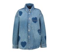 HUGO Damen Hemdbluse mit Herz-Print GARESA_2_B, stoned blue, Gr. M