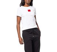 HUGO Damen Het slimtee_redlabel T Shirt, White100, S EU