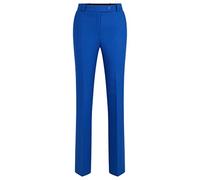 HUGO Damen Higreta Slim-Fit Hose aus Stretch-Gewebe mit ausgestelltem Bein Blau 32