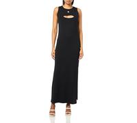 HUGO Damen Ivy Langes Lounge-Kleid, Einfarbig Schwarz, X-Klein