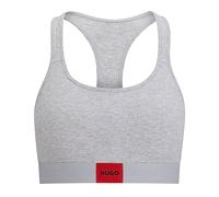 Bralette-BH HUGO UNDERWEAR "BRALETTE PAD.RED LAB" Gr. L (40), N-Gr, grau (medium_grey) Damen BHs (97406568-L) medium_grey