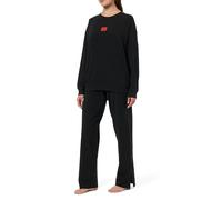 Hugo Nite Long Damen Set schwarz rot - XS