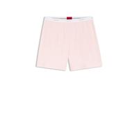 Hugo Schlafshorts ID 10276976 – Jersey, 95% Baumwolle/5% Elasthan, Logo-Elastikbund – Damen S, Rosa