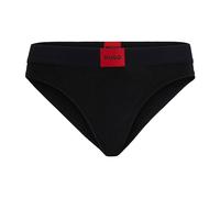 HUGO Slip aus Stretch-Baumwolle mit mittlerer Bundhöhe und Logo-Etikett - Style BRIEF RED LABEL, 50502754 Schwarz XL