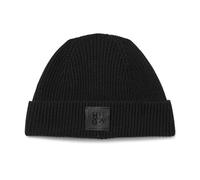 Hugo Damen Ribbed Woven Wool Beanie-Mütze, Night Black, Einheitsgröße