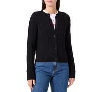 HUGO Strickjacke mit Zopfmuster und Knopfleiste - Style Sbradina_B, 50569616 Schwarz L