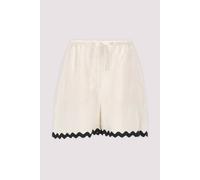 HUGO Damen Shorts aus Lyocell-Leinen 42 Open white