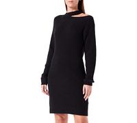 HUGO Damen Sondellia Relaxed-Fit Strickkleid mit Cut-Out an der Schulter Schwarz M