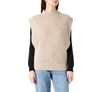 HUGO Damen Soremetty Ärmelloses Relaxed-Fit Stricktop mit Stehkragen Hellbraun XL