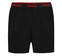 HUGO Damen Sporty Logo_Shorts Loungewear Short, Black1, M EU