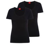 HUGO Damen Twin Rn T-Shirt, Black1, L EU