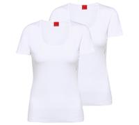 HUGO Damen Twin Rn T-Shirt, White100, XL EU