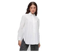 HUGO Damen The Boyfriend Shirt Bluse, White100, 34 EU