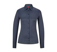 HUGO Damen Hemdbluse The Fitted Shirt – Slim-Fit, Langarm, bügelleicht – Blau Gr. 40