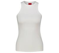 HUGO Damen Top PLAIN TANK Slim Fit, weiss, Gr. XS