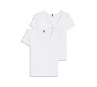 HUGO Damen Twin RN T-Shirt, White100, S (2er Pack)