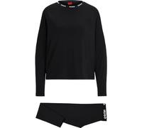 HUGO Damen Unite_Long Pyjama Set, Black1, XS EU