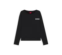 HUGO Relaxed-Fit Pyjama-Top aus Stretch-Jersey mit Logo-Print - Style UNITE_LS-SHIRT, 50490706 Schwarz L