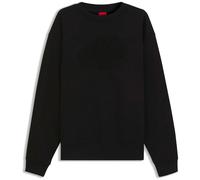 HUGO Relaxed-Fit Sweatshirt aus Baumwolle mit Strass-Logo - Style Danicey, 50570917 Schwarz XL