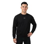 Hugo Sweatshirt Dapocrew Oversized mit Label-Print, 100% Baumwolle, Rundhals, Schwarz Größe S
