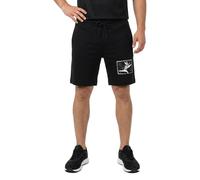 HUGO Shorts aus Baumwoll-Terry mit Artwork-Patch - Style Darispan, 50563466 Schwarz S
