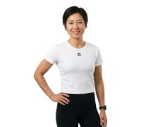 HUGO Slim-Fit T-Shirt in Cropped-Länge aus Baumwoll-Mix mit Stack-Logo - Style Delanor, 50512000 Weiß L