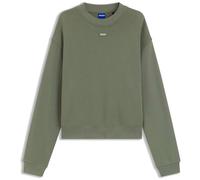 HUGO Sweatshirt aus Baumwoll-Terry mit Logo-Badge - Style Delessa_B_1, 50534344 Grün XS