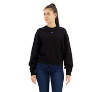 HUGO Sweatshirt Delessa Damen Schwarz XS 100% Baumwolle Rundhals Regular Fit mit Logo