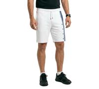 HUGO Relaxed-Fit Shorts aus Baumwoll-Terry mit Seitenstreifen - Style Demsishort, 50563806 Weiß S