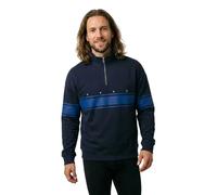 HUGO Sweatshirt aus Baumwolle mit Troyerkragen und Streifen-Print - Style Demsizip, 50563798 Dunkelblau XS