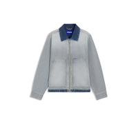 HUGO Denim Jacke mit umgekehrtem Styling - Style Talian, 50553455 Hellblau L