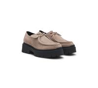 HUGO Derbys aus Veloursleder mit abnehmbarer Logo-Applikation - Style Kris_Derby_SD, 50552698 Hellbeige 40