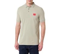Poloshirt HUGO "Dereso", Herren, Gr. L, beige (light, pastel grün337), Jersey, Obermaterial: 100% Baumwolle, unifarben, slim fit normal, Rundhals, Bündchen, Shirts, Slim Fit, Kurzarm, HUGO Weblabel (4