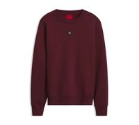 HUGO Sweatshirt aus Baumwoll-Mix mit Stack-Logo-Aufnäher - Style Dettil, 50533689 Dunkelrot XS