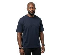 T-Shirt HUGO "Dinkee", Herren, Gr. M, dunkelblau405, Single Jersey, Obermaterial: 100% Baumwolle, unifarben, oversize lang, Rundhals, abgesteppte Kante, Shirts T-Shirt, Oversized-Fit, reine Baumwolle,