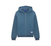 HUGO Doppellagiger Terry-Hoodie aus Baumwoll-Mix mit Reißverschluss - Style Nestodi, 50547541 Blau M