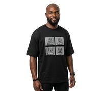 HUGO T-Shirt aus Baumwoll-Jersey mit Artwork im Biker-Stil - Style Draxon, 50558405 Schwarz L