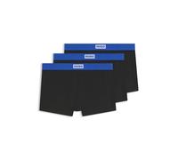 HUGO Dreier-Pack eng anliegende Boxershorts aus Stretch-Baumwolle mit kurzem Bein und Logo am Bund - Style TRUNK TRIPLET BLUE, 50546711 Schwarz XXL