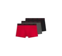 HUGO Dreier-Pack eng anliegende Boxershorts mit Logo - Style TRUNK TRIPLET PACK, 50532611 Schwarz / Grau / Rot L