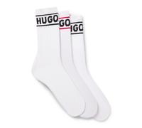 HUGO Dreier-Pack kurze Socken mit Logos - Style 3P QSRIB SPORTY CC W, 50517669 Weiß 39-42