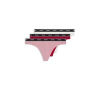HUGO Dreier-Pack Strings aus Stretch-Baumwolle mit Logos am Bund - Style TRIPLET THONG STRIPE, 50545680 Weiß / Pink M