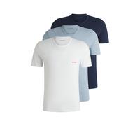HUGO Dreier-Pack T-Shirts aus Baumwoll-Jersey - Style T-SHIRT RN TRIPLET P, 50532811 Weiß / Blau M