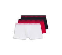 HUGO Dreierpack Boxershorts aus Stretch-Baumwolle mit Logo-Bund - Style TRUNK TRIPLET PLANET, 50492375 Schwarz / Weiß / Rot M