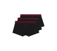 Trunk HUGO UNDERWEAR "TRIPLET PLANET", Herren, Gr. L (52), 3 Stk., schwarz (schwarz 002), Jersey, Obermaterial: 95% Baumwolle, 5% Elasthan, normal, Unterhosen, Logos am elastischen Bund, mittlere Bund